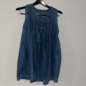Denim Sleeveless Jumpsuit